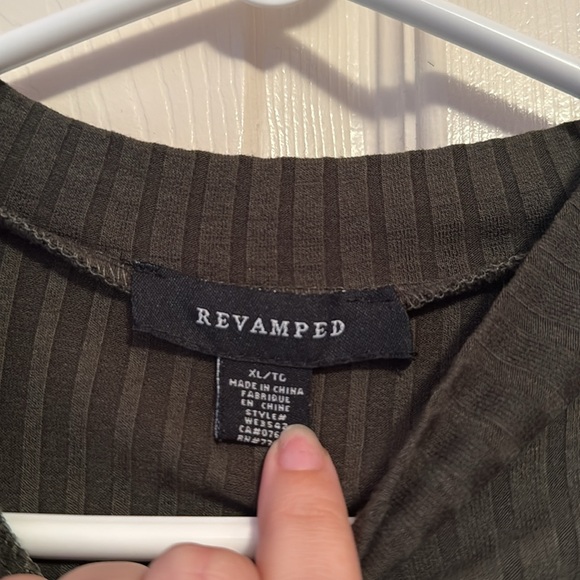 Revamped Black Ribbed Mini Dress - Picture 3 of 3